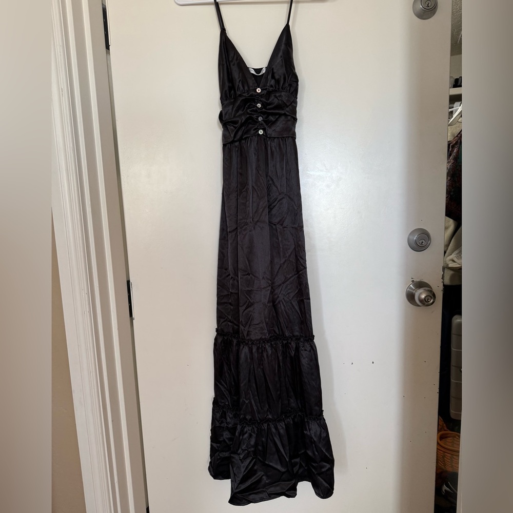 Altar'd State Elegant Black Maxi Dress